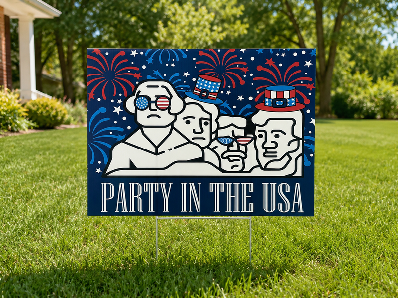 Party in USA yard sign alternate