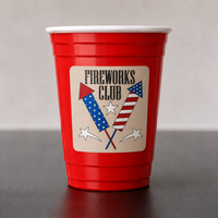 Fireworks Club cup sticker