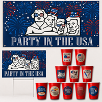 Block Party Blowout banner, yard sign and cup stickers