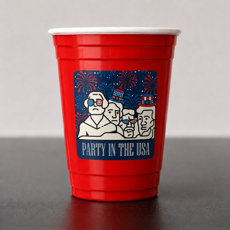 Party in the USA cup sticker