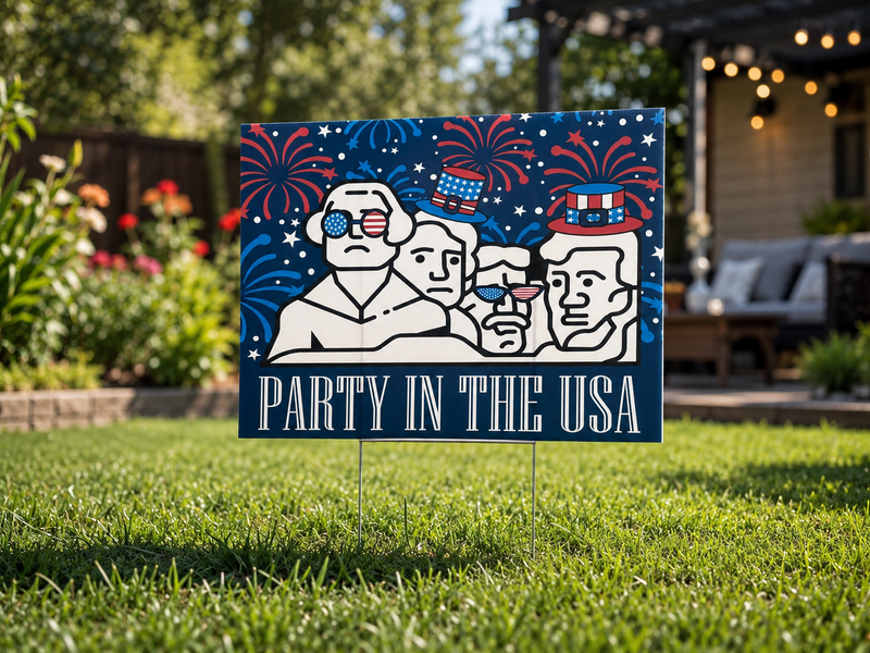 Party in USA yard sign