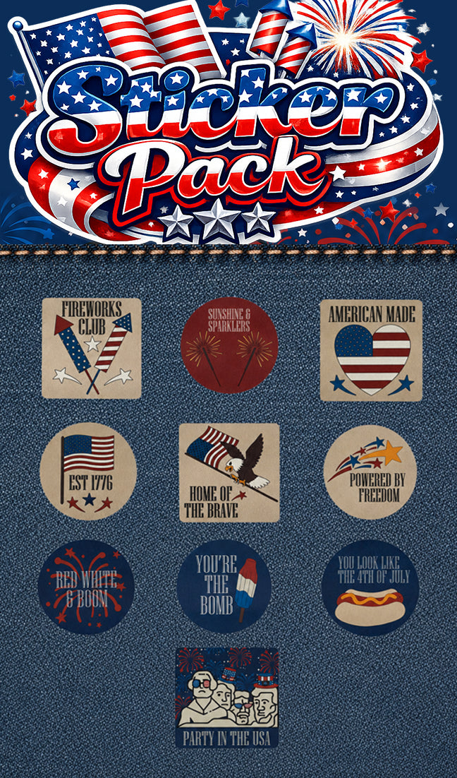 4th of July Party Cup Stickers