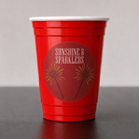 Sunshine and Sparklers cup sticker